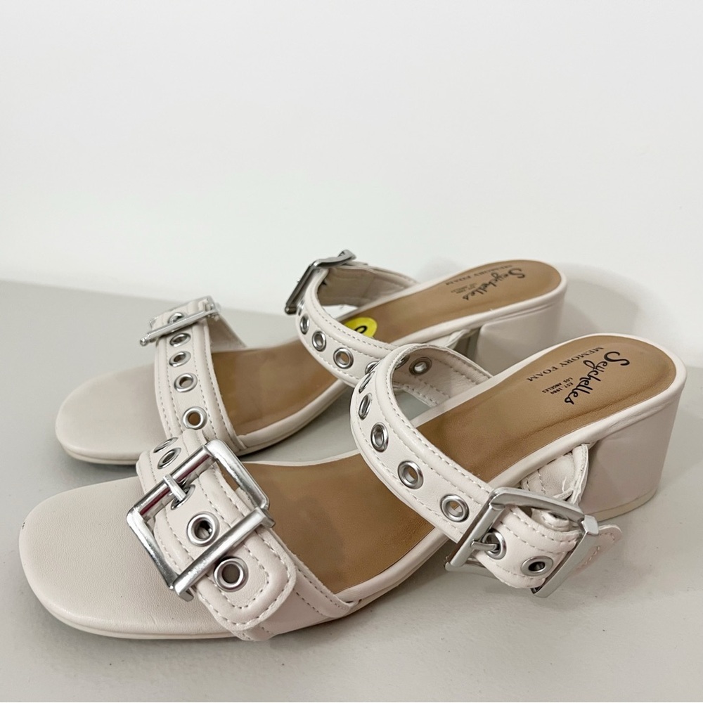 Seychelles Moto Block Memory Foam Heels Size 9